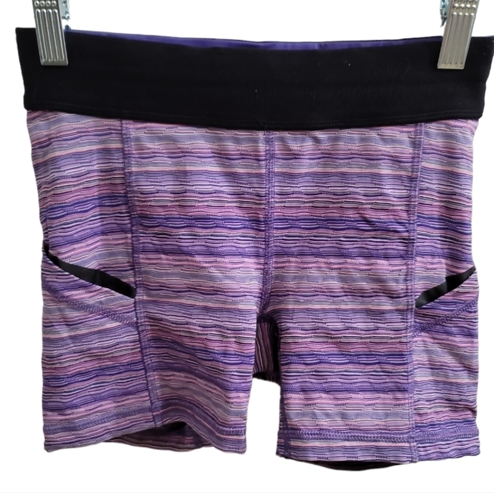 Lululemon What The Sport Short Space Dye Twist Iris Flower Pink Shell 2